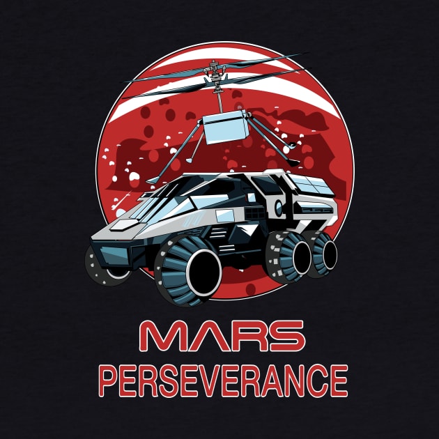 Mars Helicopter and perseverance rover. by bry store